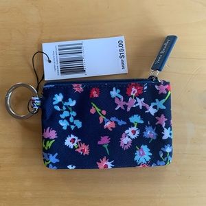 Vera Bradley Zip ID Case Scattered Wildflowers